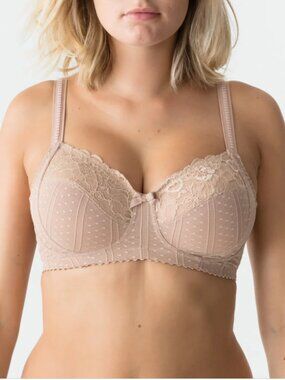 NWOT PrimaDonna Couture Nude Lace Tulle Wireless Bra